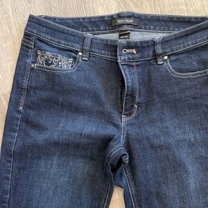 White House Black Market Dark Blue Boot Cut Jeans